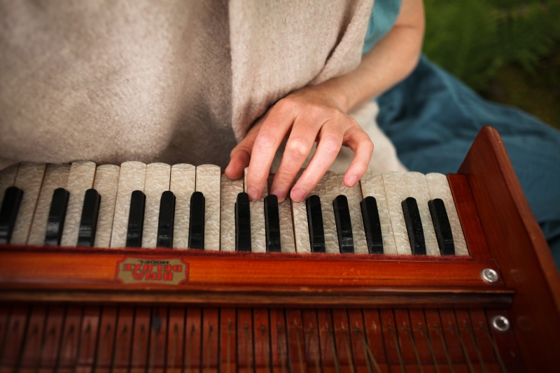 the singing path with sarah patterson playing the harmonium